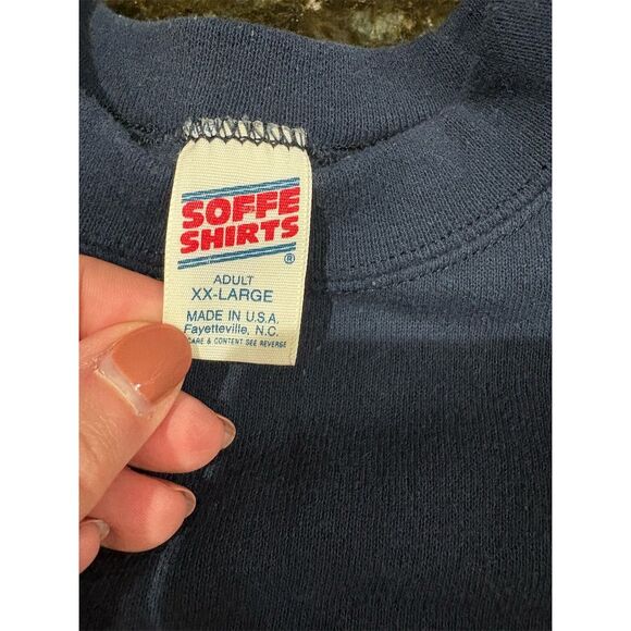 Soffe Men's 2XL Blue Crewneck Sweatshirt US Navy Military Theme - Picture 8 of 9